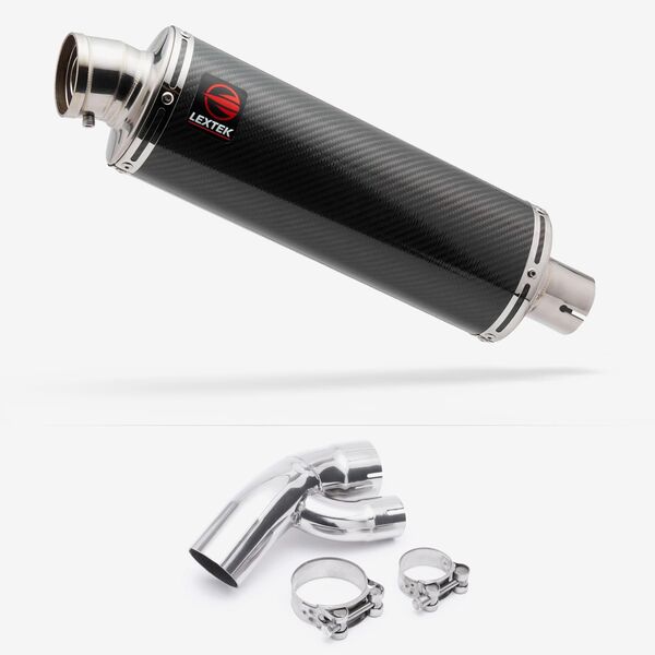 Lextek Stainless Steel OP8C Matt Exhaust 350mm with Link Pipe for BMW S1000 XR (15-19)