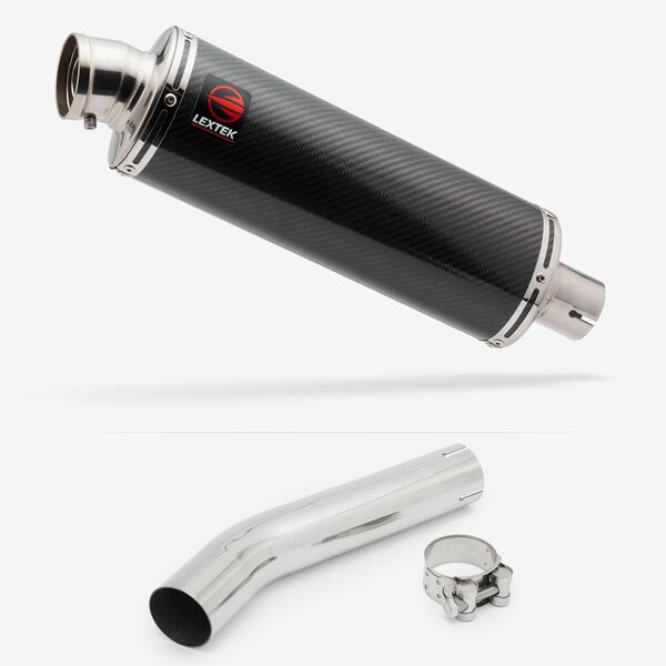 Lextek Stainless Steel OP8C Matt Exhaust 350mm with Link Pipe for Honda CB1300 (03-14)
