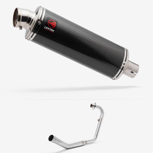 Lextek Stainless Steel OP8C Matt Exhaust System 350mm for Lexmoto ZSX-R 125