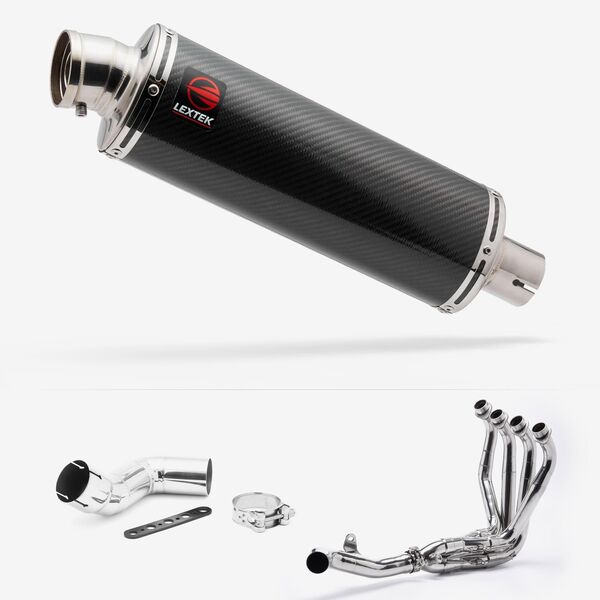 Lextek Stainless Steel OP8C Matt Exhaust System 350mm for Kawasaki Ninja 1000SX (20- )