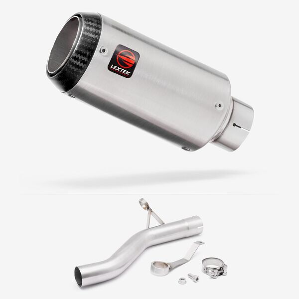 Lextek Matt Stainless Steel CP1 150mm Exhaust with Link Pipe for BMW F900 R/XR 2021-2024