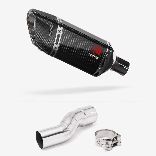 Lextek Carbon Fibre SP11C 200mm Exhaust System for Kawasaki H2 SX 2022-2024