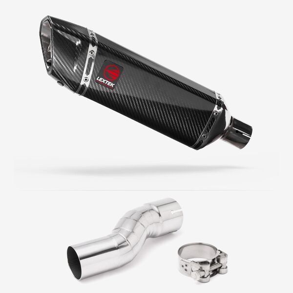 Lextek Carbon Fibre SP9C 300mm Exhaust System for Kawasaki H2 SX 2022-2024