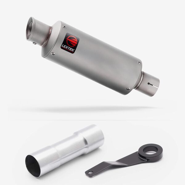 Lextek Matt Stainless Steel GP1 240mm Exhaust System for Benelli TRK 702 X