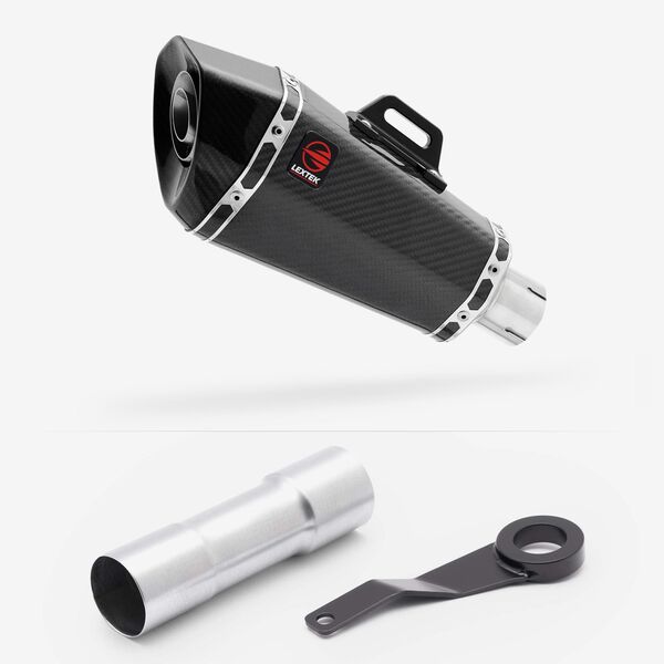 Lextek Carbon Fibre XP8C 210mm Exhaust System for Benelli TRK 702 X