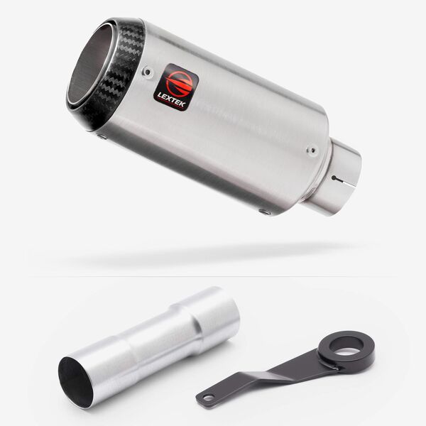 Lextek Matt Stainless Steel CP1 150mm Exhaust System for Benelli TRK 702 X