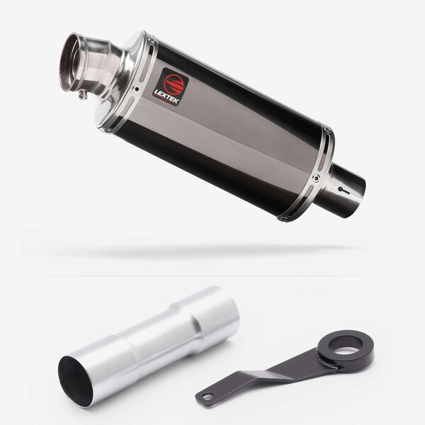 Lextek Smoked Stainless Steel OP16 250mm Exhaust System for Benelli TRK 702 X