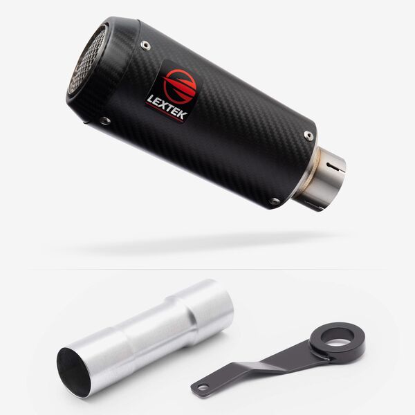 Lextek Carbon Fibre CP9C 180mm Exhaust System for Benelli TRK 702 X