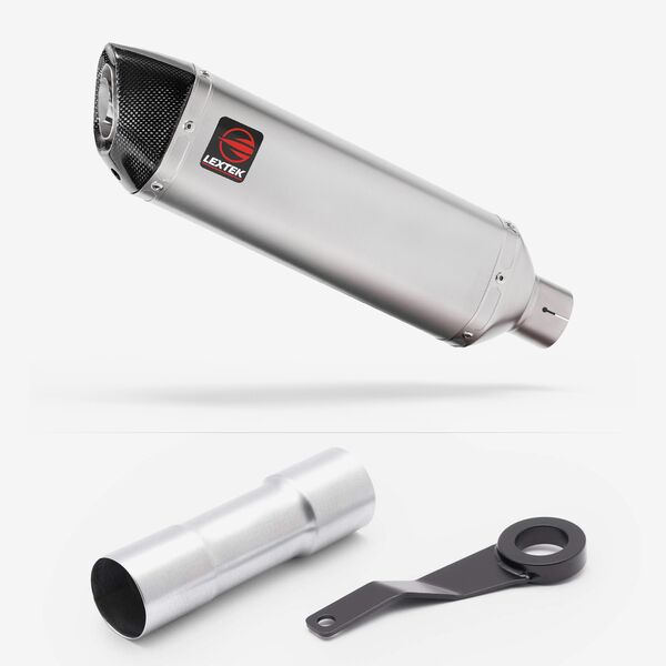 Lextek Matt Stainless Steel VP1 300mm Exhaust System for Benelli TRK 702 X