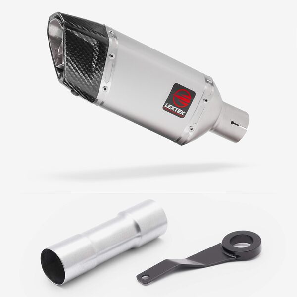 Lextek Matt Stainless Steel SP5 200mm Exhaust System for Benelli TRK 702 X