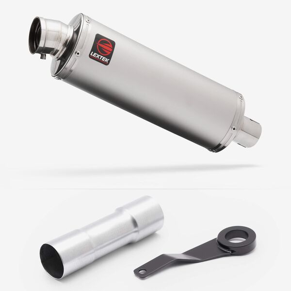 Lextek Matt Stainless Steel OP1 350mm Exhaust with Link Pipe for Benelli TRK 702 X