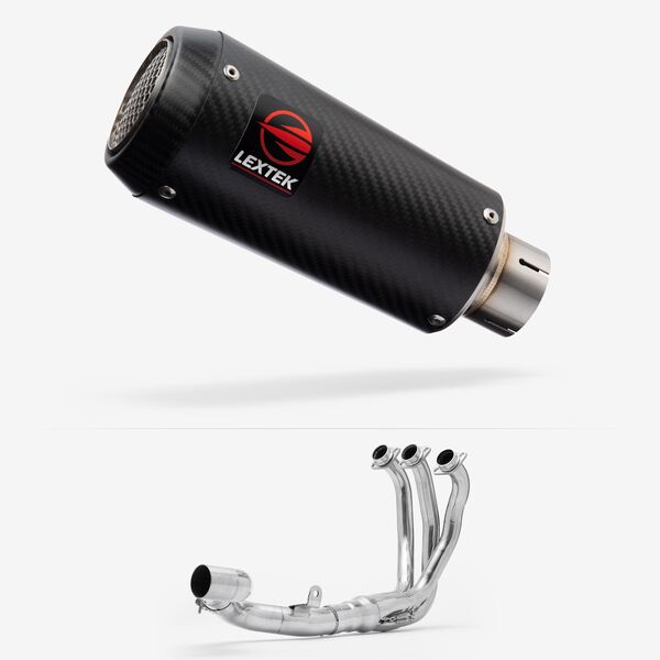 Lextek Carbon Fibre CP9C 180mm Exhaust System for Yamaha Tracer 9 GT 2021-2024