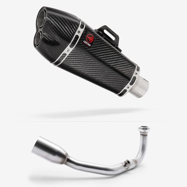 Lextek Carbon Fibre XP13C 210mm Exhaust System for Lexmoto Aura 2021-2024
