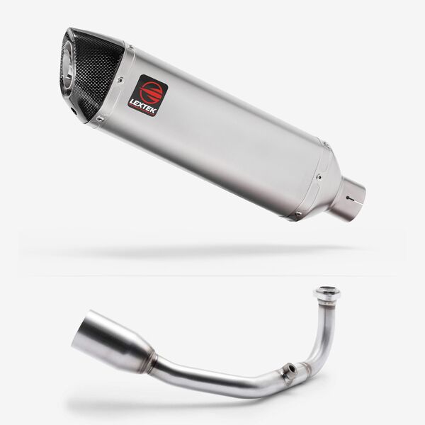 Lextek Matt Stainless Steel VP1 300mm Exhaust System for Lexmoto Aura 2021-2024