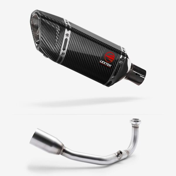 Lextek Carbon Fibre SP11C 200mm Exhaust System for Lexmoto Aura 2021-2024