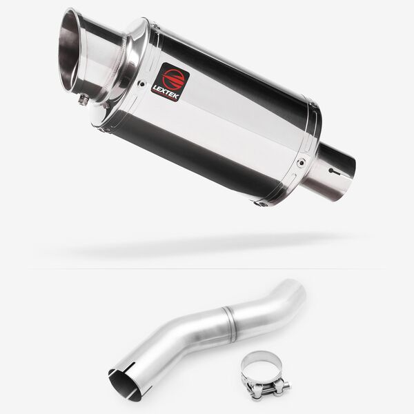 Lextek YP4 Stainless Steel 200mm Polished with Link pipe for Honda CBR 500 R 2025