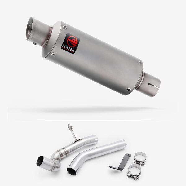 Lextek Matt Stainless Steel GP1 240mm with Link Pipe for BMW F 750 GS 2018-2024