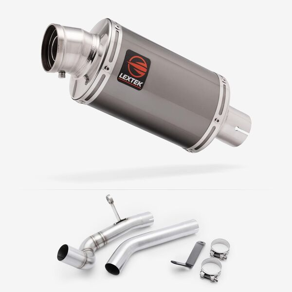 Lextek Dark Tint Stainless Steel OP15 200mm with Link Pipe for BMW F 750 GS 2018-2024