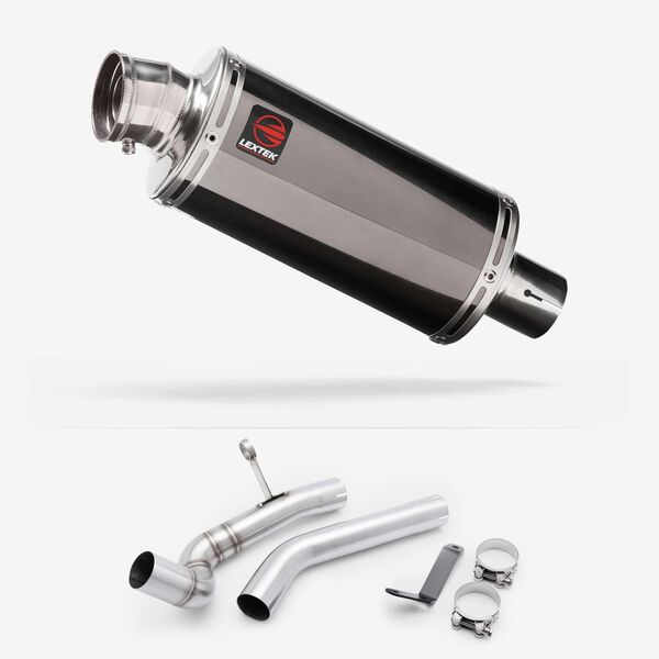 Lextek Dark Tint Stainless Steel OP16 250mm with Link Pipe for BMW F 750 GS 2018-2024
