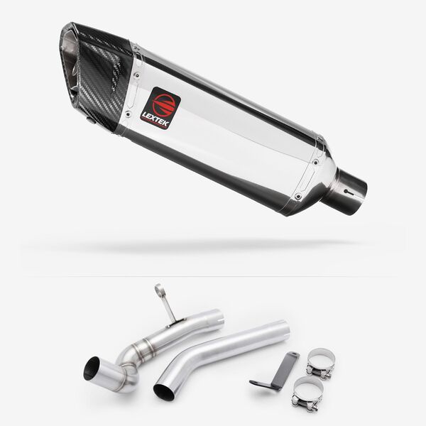 Lextek Polished Stainless Steel SP4 with Link Pipe for BMW F 750 GS 2018-2024