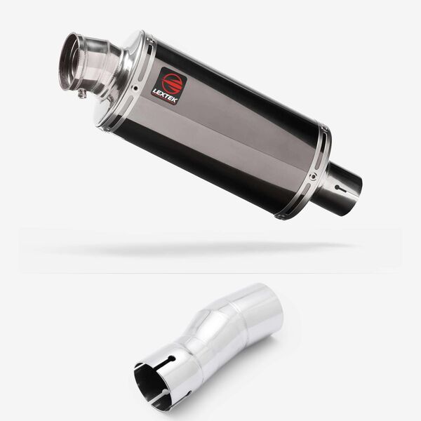 Lextek Dark Tint Stainless Steel OP16 250mm with Link Pipe for Cf moto MT 450 2023-2024