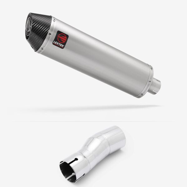 Lextek Matt Stainless Steel RP1GL 400mm with Link Pipe for Cf moto MT 450 2023-2024