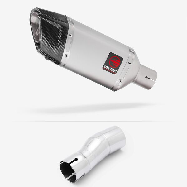 Lextek Matt Stainless Steel SP5 200mm with Link Pipe for Cf moto MT 450 2023-2024