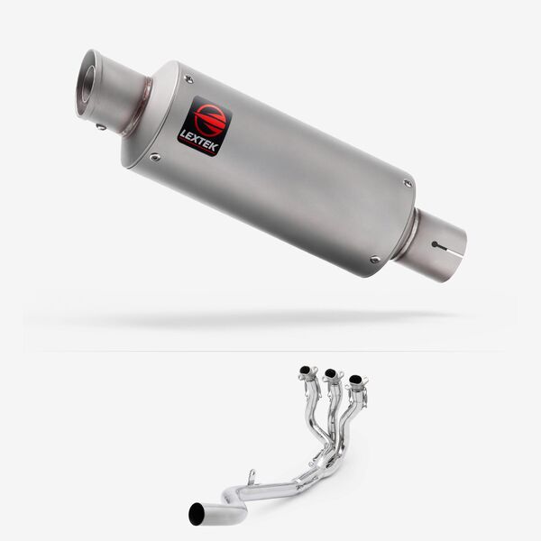 Lextek Matt Stainless Steel GP1 240mm Exhaust System for Triumph Daytona 660 2024-2026
