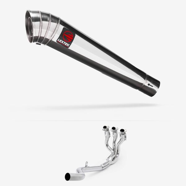 Lextek Stainless Steel MP4 300mm Exhaust System for Triumph Daytona 660 2024-2026