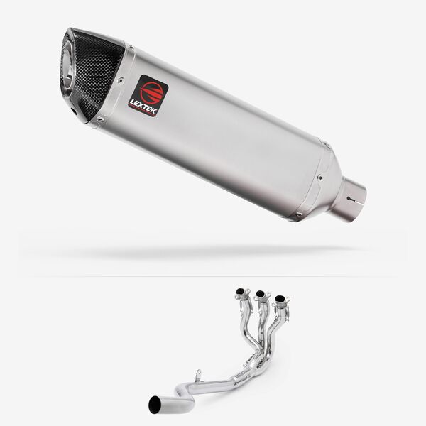 Lextek Matt Stainless Steel VP1 300mm Exhaust System for Triumph Daytona 660 2024-2026
