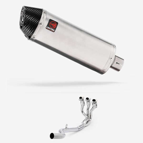 Lextek Stainless Steel RP2 300mm Exhaust System for Triumph Daytona 660 2024-2026