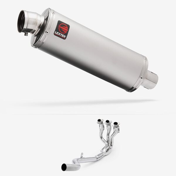 Lextek Matt Stainless Steel OP1 350mm Exhaust System for Triumph Daytona 660 2024-2026