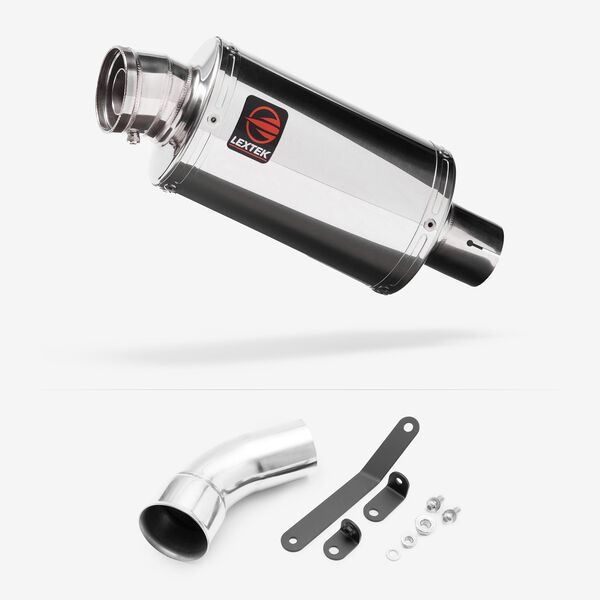 Lextek Chrome Stainless Steel OP4 200mm for Triumph Speed Triple 1200 2021-2024