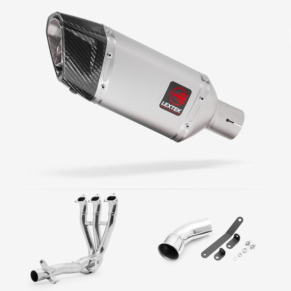 Lextek Matt Stainless Steel SP5 200mm Full system for Triumph Speed Triple 1200 2021-2024