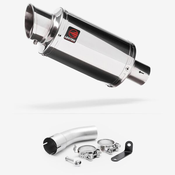 Lextek Polished Stainless Steel YP4 200mm with Link pipe for Suzuki GSX-S 1000 GX 2024-2026