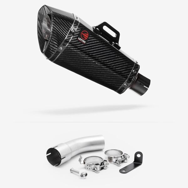 Lextek Carbon Fibre XP8C 210mm with Link pipe for Suzuki GSX-S 1000 GX 2024-2026
