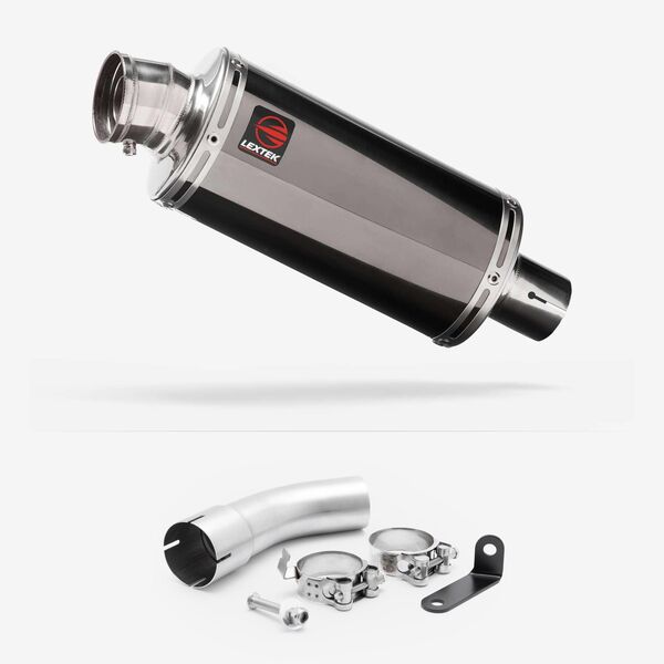 Lextek Dark Tint Stainless Steel OP16 250mm with Link pipe for Suzuki GSX-S 1000 GX 2024-2026