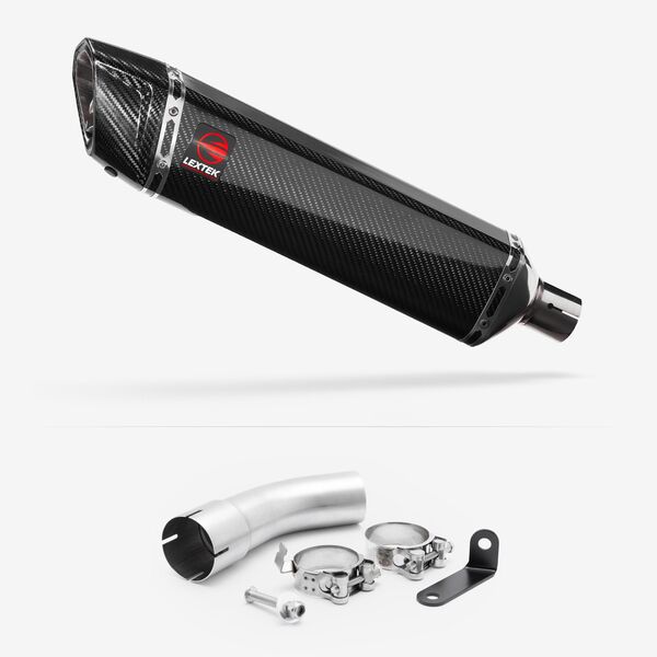 Lextek Gloss Carbon Fibre SP7C with Link pipe for Suzuki GSX-S 1000 GX 2024-2026