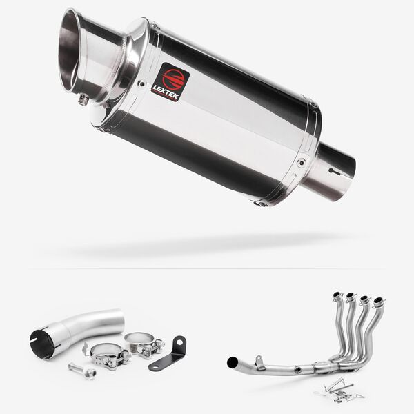 Lextek Polished Stainless Steel YP4 200mm Full system for Suzuki GSX-S 1000 GT/GX 2021-2026