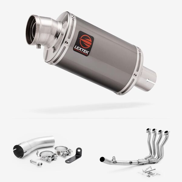 Lextek Dark Tint Stainless Steel OP15 200mm Full system for Suzuki GSX-S 1000 GT/GX 2021-2026