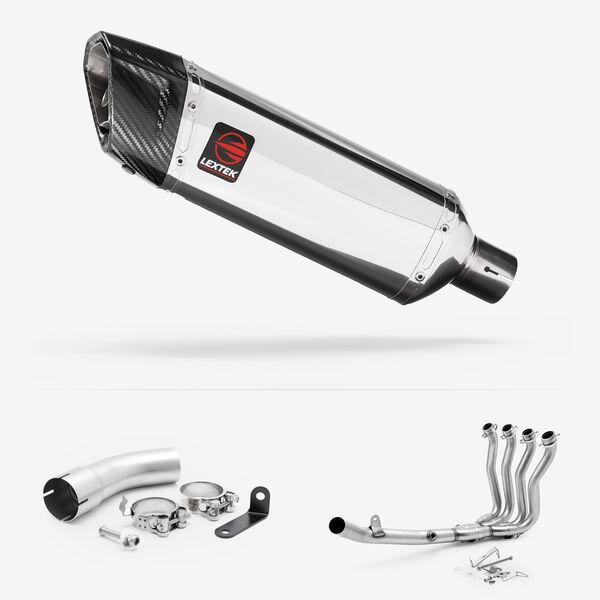 Lextek Polished Stainless Steel SP4 Full system for Suzuki GSX-S 1000 GT/GX 2021-2026