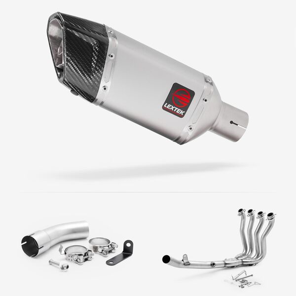 Lextek Matt Stainless Steel SP5 200mm Full system for Suzuki GSX-S 1000 GT/GX 2021-2026