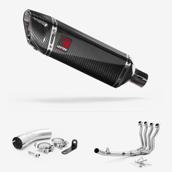 Lextek Gloss Carbon Fibre SP9C 300mm Full system for Suzuki GSX-S 1000 GT/GX 2021-2026