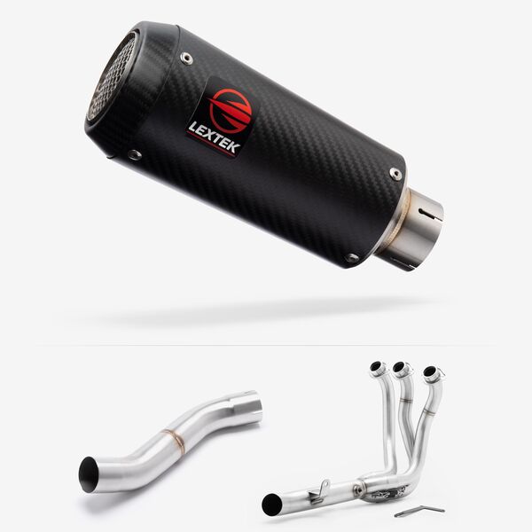 Lextek Carbon Fibre CP9C 180mm High Level Full system for Yamaha MT-09 2024-2026