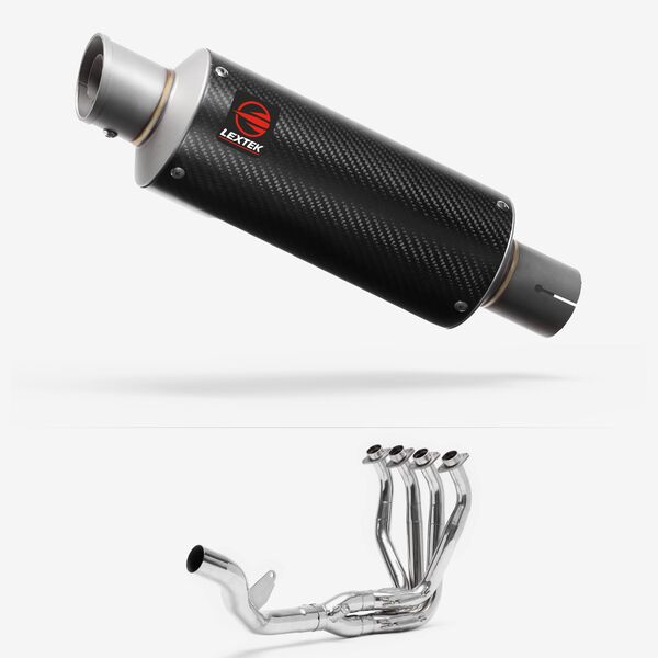Lextek Carbon Fibre GP8C 240mm Single Sided Exhaust System for Kawasaki Z1000SX (10-19)