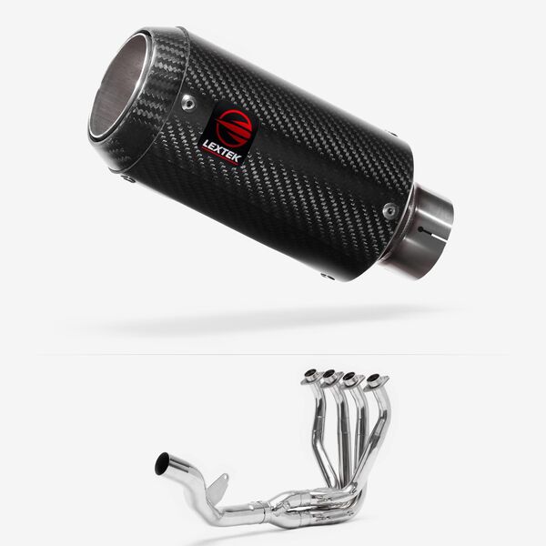 Lextek Carbon Fibre CP8C 150mm Single Sided Exhaust System for Kawasaki Z1000SX (10-19)