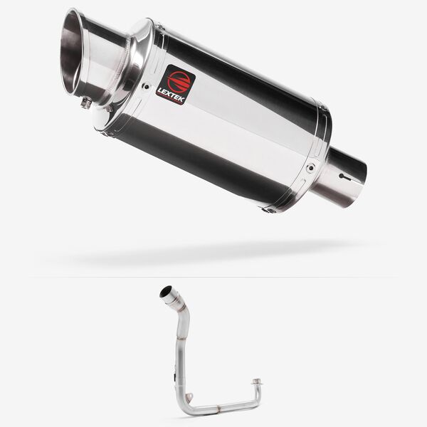 Lextek Stainless Steel YP4 Stubby Exhaust System 200mm Single Underseat Exhaust System