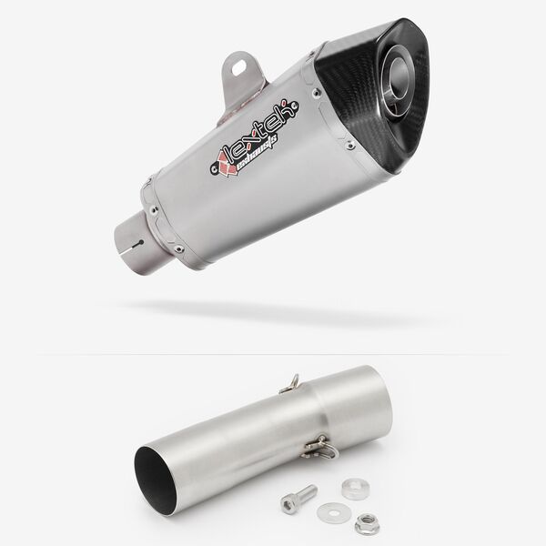 Lextek Stainless Steel XP10 Matt Exhaust 210mm with Link Pipe for BMW F 800 R (08-19)