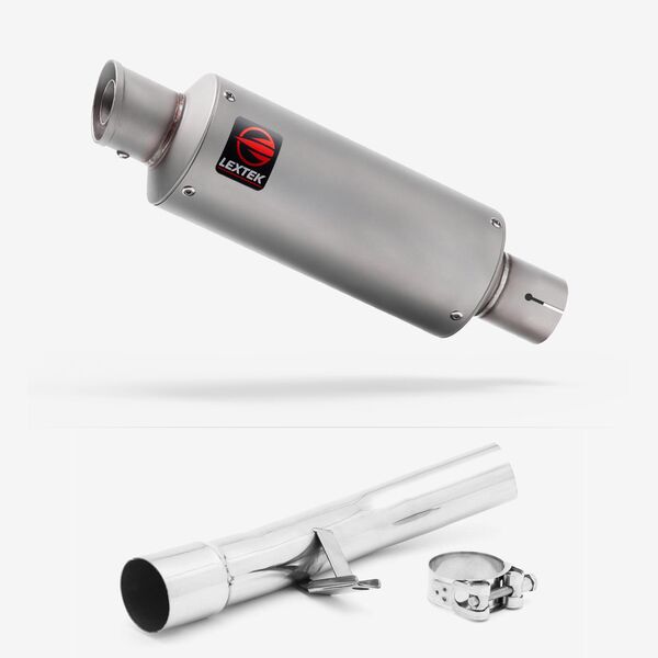 Lextek Matt Stainless Steel GP1 240mm Exhaust with Link Pipe