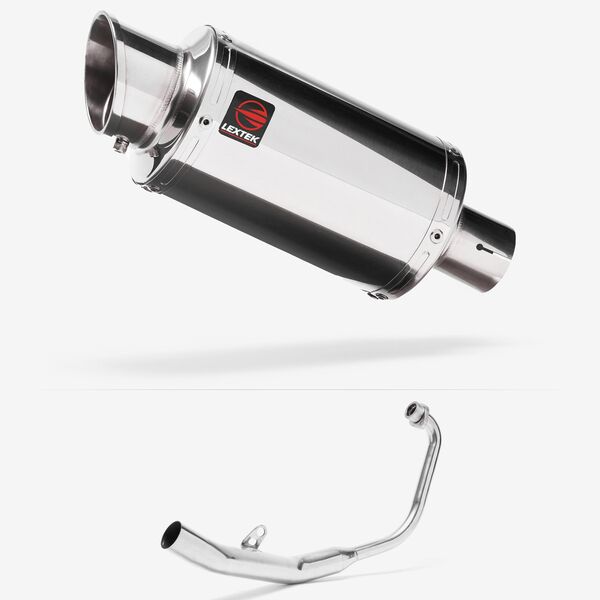 Lextek Stainless Steel YP4 Stubby Exhaust System 200mm for Honda CBR 125 R (11-19)